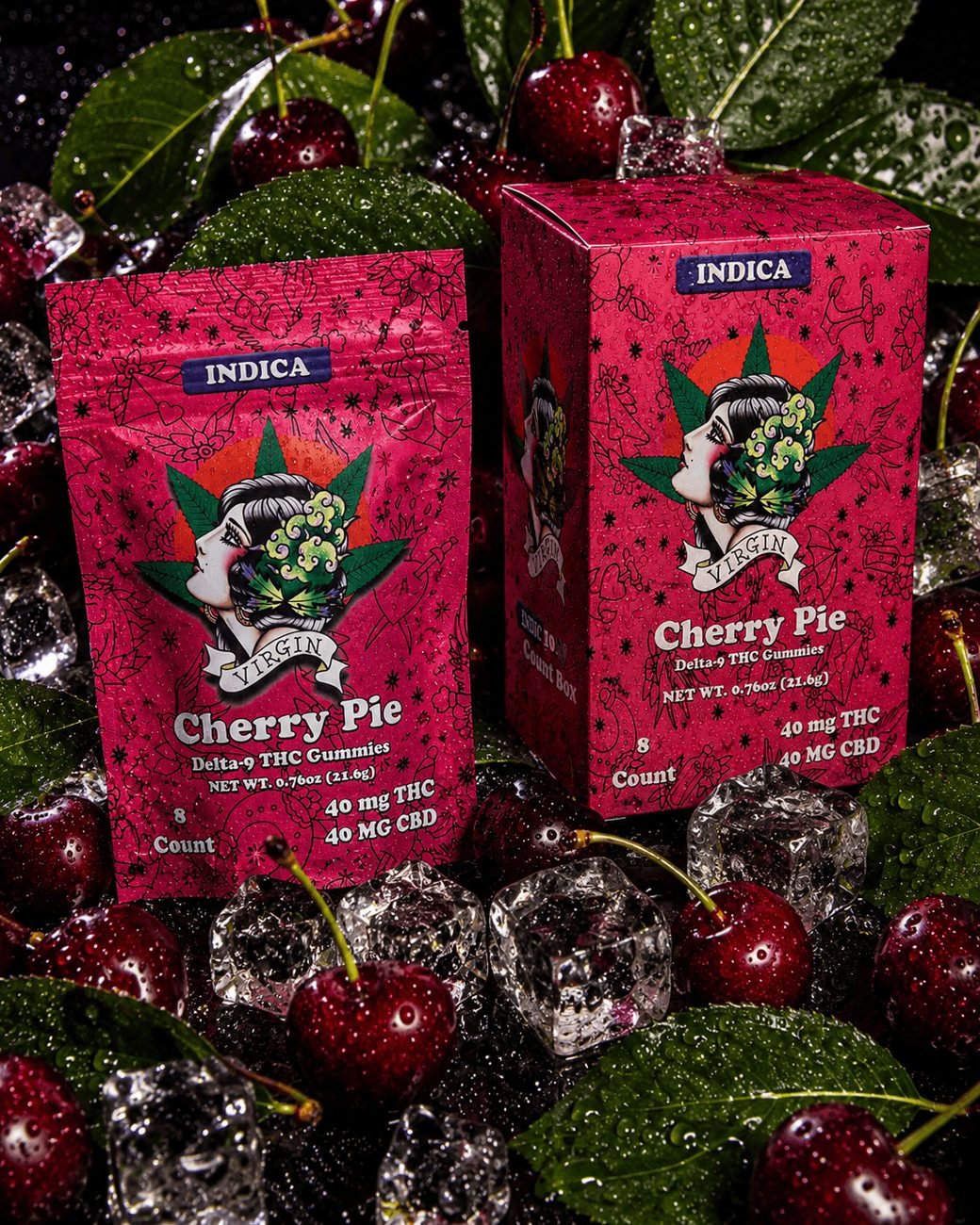 Cherry Pie Indica gummies on ice