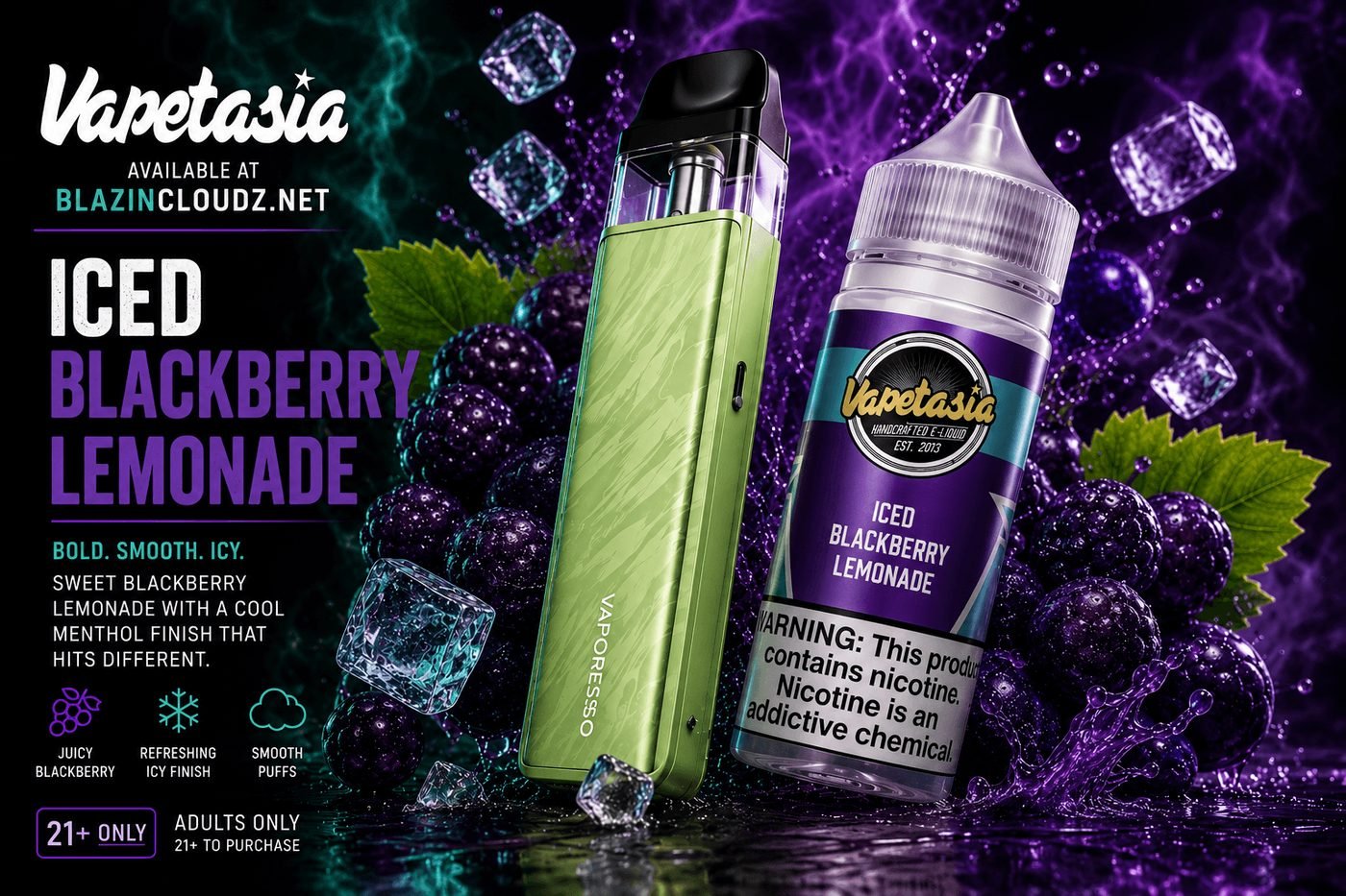 Vapetasia Iced Blackberry Lemonade e-liquid