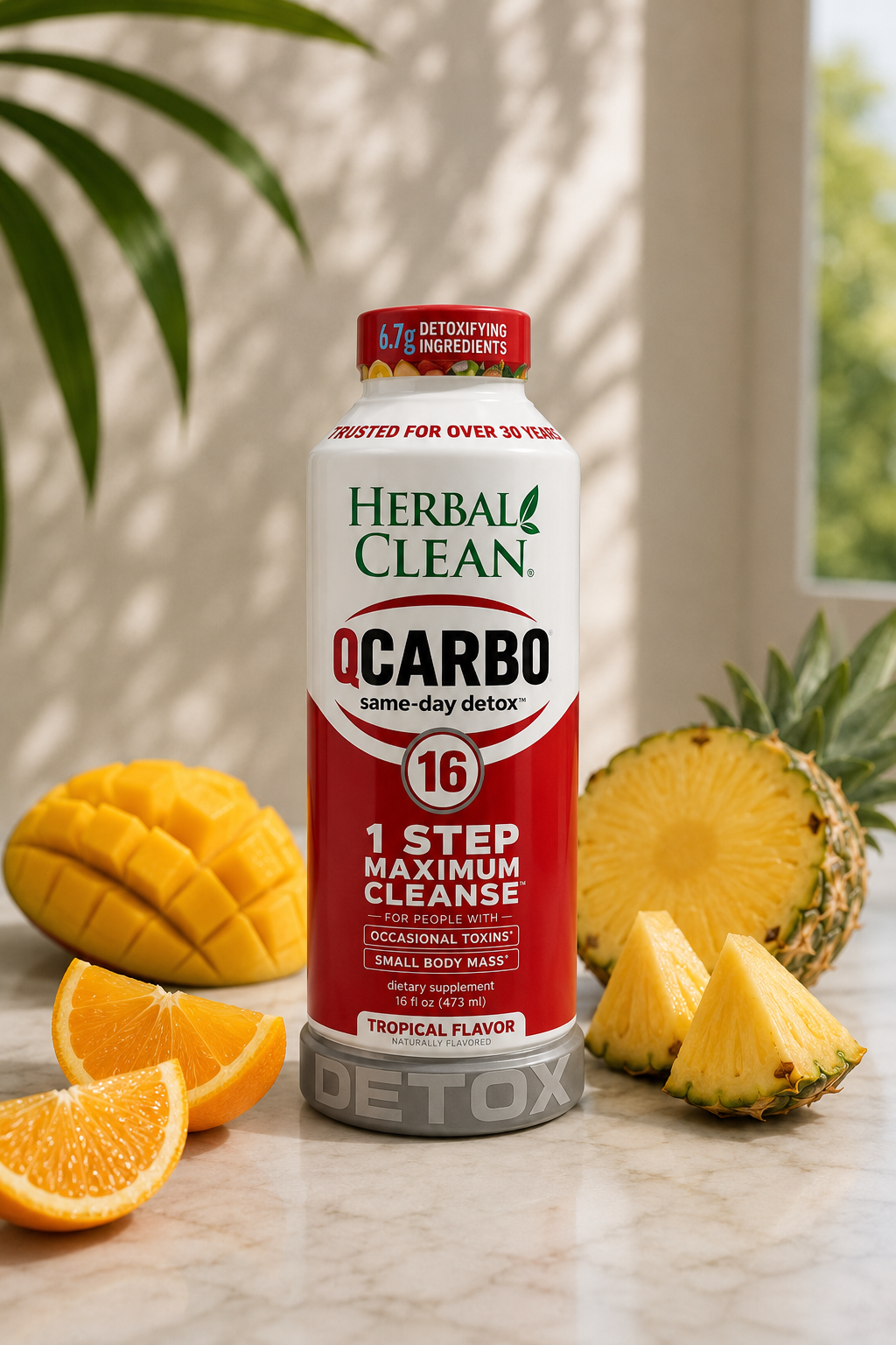 QCarbo 16oz Herbal Clean bottle