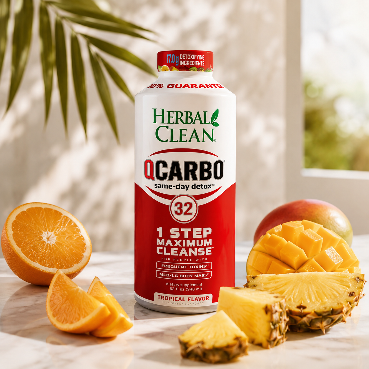 QCarbo 32 Herbal Clean bottle